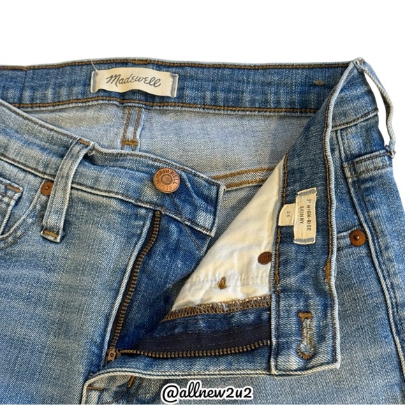 • New • Madewell Destructed-Hem Skinny Jeans Size 26 - Picture 7 of 15